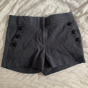 Women's Ann Taylor LOFT Gray Button-Accent Shorts Size 2